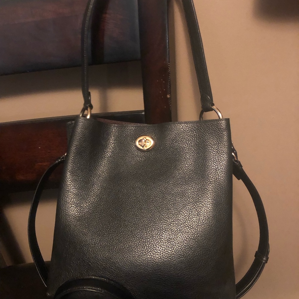 Coach Charlie Bucket Crossbody Bag Black Pebbled Leather Style A1992-55200